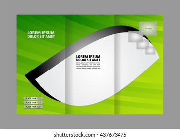 Black brochure tri fold template
