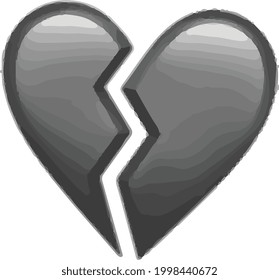arte vectorial de corazón roto