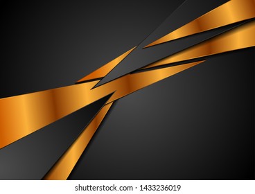 El negro y el bronce abstracto fondo corporativo. Diseño de vectores