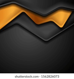 Black and bronze abstract corporate background. Vector modern smooth design