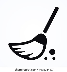 black broom icon