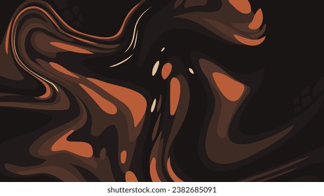 Black Brown Abstract Ink Wave Vector Wallpaper Background Image