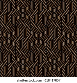 black and brown geometric pattern abstract vector background. Modern stylish texture.
