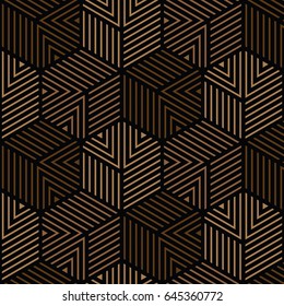 black and brown geometric pattern abstract vector background. Modern stylish texture.