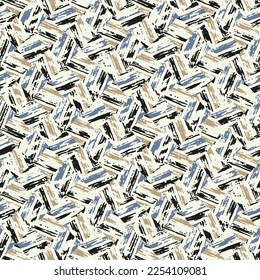 Black, Brown and Gray Splatter Textured Checkered Pattern