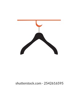 black and brown hanger isolate on white background