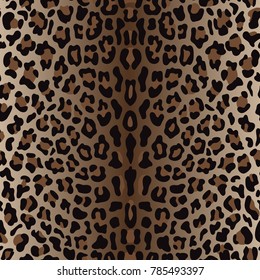 Black and brown leopard seamless pattern. Animal wallpaper on white background for textile prints, wallpaper, wrapping.