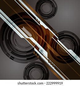 black brown Light Abstract Technology background for computer graphic website internet and technology. 