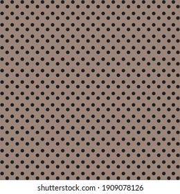Black and brown Polka Dot seamless pattern. Vector background.