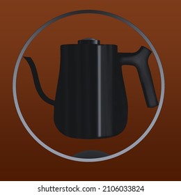 olla negra y marrón para el diseño del logo