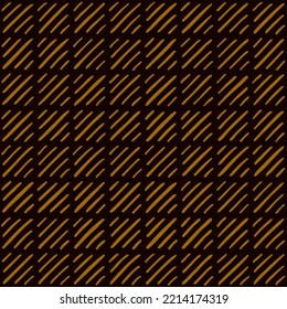 black and brown repetitive background. hand drawn striped squares. vector seamless pattern. geometric illustration. fabric swatch. wrapping paper. continuous design template for textile, linen, decor