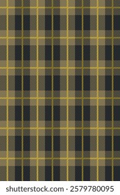 Black and brown Scotland textile seamless pattern. Fabric texture check tartan plaid. Abstract geometric background for cloth, fabric. Monochrome graphic repeating design. Modern squared ornament.