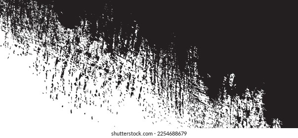 Black brush background. Black ink splash on backdrop. Brush stroke background for wallpaper, paint splatter template, dirt banner, watercolor design, dirty texture. Trendy brush background, vector