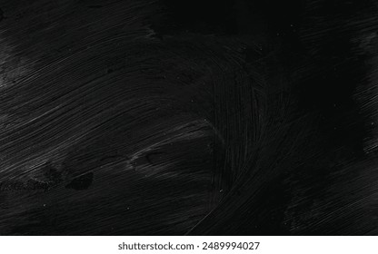 Black brush background vector texture design of old distressed vintage grunge with white watercolor painted stains and paint splash, textured elegant backdrop design vector illustration