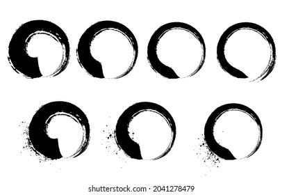 It is a black brush circle set.
Easy-to-use vector data.