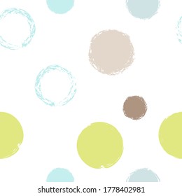 Círculo de pincel negro. Patrón de infiltración de vectores. Patrón Vivid Dotted. Fondo De Resumen Blanco Con Color De Agua Cae Formas Caóticas. Superficie Retro Verano. Rodamientos De Cepillo De Charla, Confetti.

