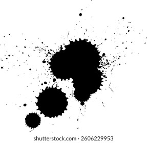 black brush dropped splatter splash grunge graphic style artistic