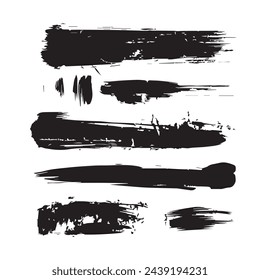 Black brush grunge marker banner vector 