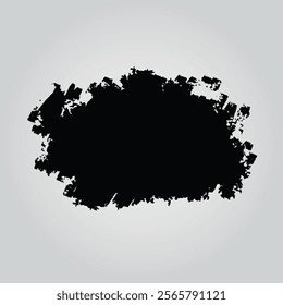 Black brush ink banner vector scribble.