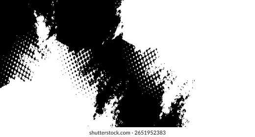 black brush painting banner grunge graphic element