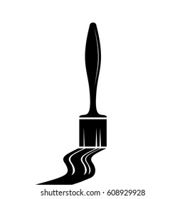 Black Brush Silhouette Stock Vector (Royalty Free) 608929928 | Shutterstock