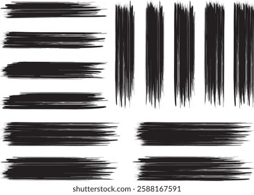 Black brush strock of set 