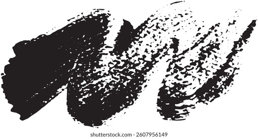 Black Brush Stroke Abstract Art