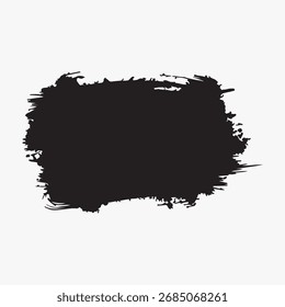 Diseño abstracto de trazo de pincel negro