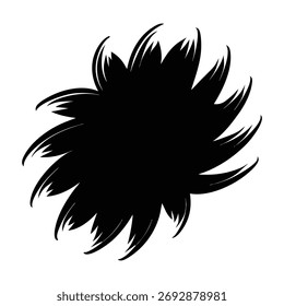 design abstrato de traçado de pincel preto