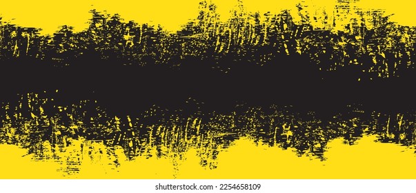 Black brush stroke background. Black ink splash on backdrop. Brush background for wallpaper, paint splatter template, dirt banner, watercolor design, dirty texture. Trendy brush background, vector
