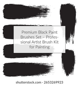 Black brush stroke banner template collection