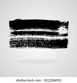 Black brush stroke banner texture vector illustration. Grunge abstract background background