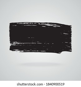 Black brush stroke banner texture vector illustration. Grunge abstract background background