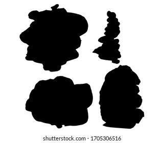 Black brush stroke. Grunge texture vector shape, artistic design element. Vector brush stroke. Distressed texture. Isolated black stripes. Grunge design elements.