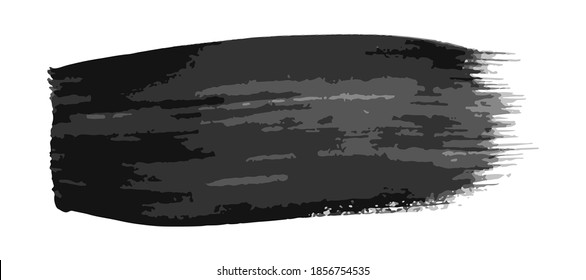 Black brush stroke. Hand drawn ink spot isolated on white background. Vector illustration