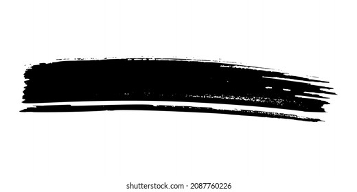 Black brush stroke. Hand drawn ink spots isolated on transparent background. Vector illustration