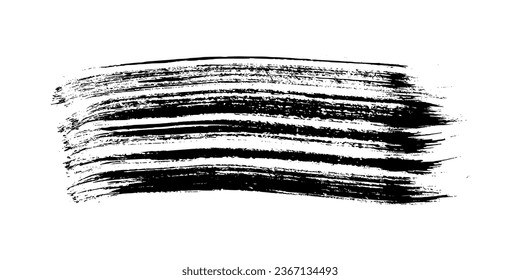 Black brush stroke. Hand drawn ink spots isolated on white background. Vector illustration