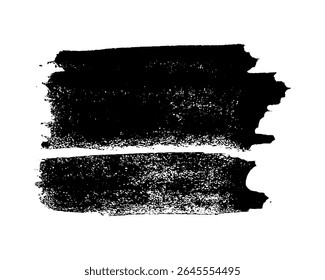 Black brush stroke. Hand drawn ink spot isolated on white background. Vector illustration