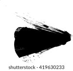 Black Brush Stroke. Ink Blot Background. Grunge, Distressed Effect Design. 