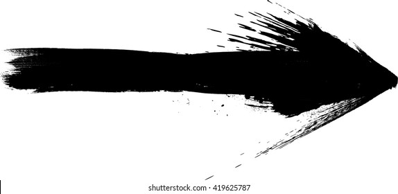 Black Brush Stroke. Ink Blot Background. Grunge, Distressed Effect Design. 