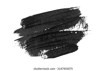 Black Brush Stroke isolated on white. Vector Illustration