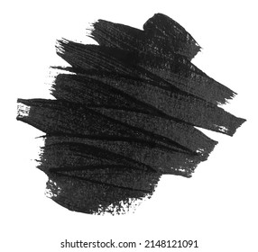 Black Brush Stroke isolated on white. Vector Illustration