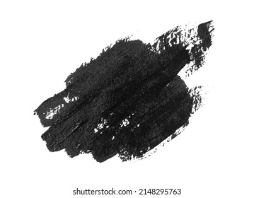 Schwarzer Pinselstrich, einzeln auf weiß. Vektorgrafik