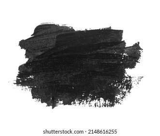 Black Brush Stroke isolated on white. Vector Illustration