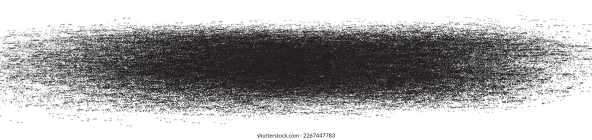 Golpe de pincel negro aislado en el fondo. Vector de trazo de pincel para pintura de tinta negra, elemento de diseño de grunge, banner de suciedad, diseño de acuarela, textura sucia. Icono de pincel de moda, ilustración vectorial