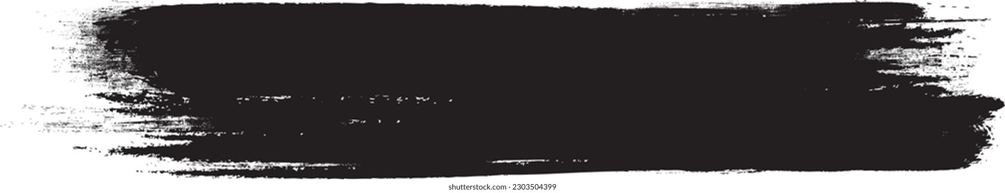 Black brush stroke isolated on background. Paint brush stroke vector for ink paint, grunge design element, dirt banner, watercolor design, dirty texture. Trendy brush stroke, vector illustration