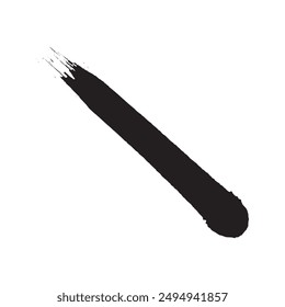Black brush stroke isolated on background. Paint brush stroke vector for ink paint, grunge design eps 10