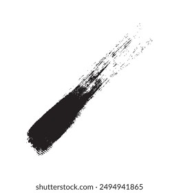 Trazo de pincel negro aislado sobre fondo. Pincel de pincel Vector de trazo para tinta, grunge diseño eps 10