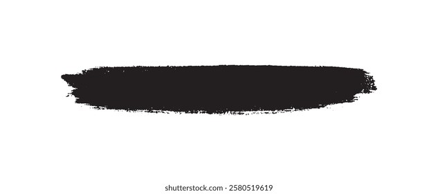 Black brush stroke isolated on background, watercolor design, dirty texture. Trendy brush stroke, vector illustration