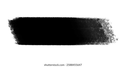 Black brush stroke isolated on white background. vector black ink paint, grunge backdrop